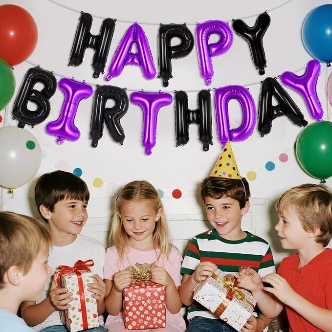 Happy Birthday Balloons Banner, Foil Balloon Personalized Name Letters Balloons - Image 2