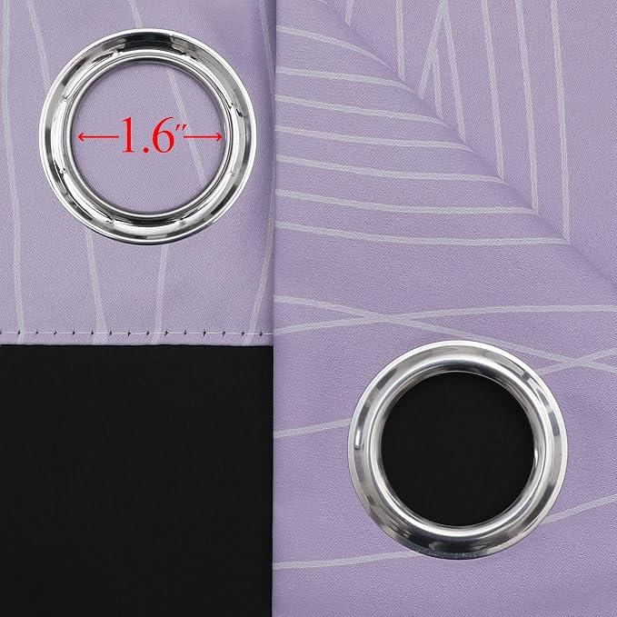 Lilac and Greyish White Gradient Blackout Curtains - Image 7