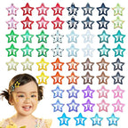 60 Pcs Y2K Star Hair Clips for Girls – Cute Candy Color Hair Accessories, Star Barrettes for Everyday Wear and Parties
