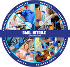 Cobalt Blue 5 Mil Nitrile Exam Gloves Disposable Latex Free | Medical Rubber Gloves for Doctors, EMT, First Aid Kit, Food Service & Cleaning | Pack of (100 CT)
