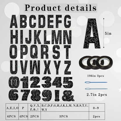116 Pcs DIY Glitter Customizable Banner Kit Custom Banner Including 111 Letters - Image 2