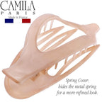 Camila Paris CP2399 French Hair Clips, Large Side Slide Hair Clips for Long Curly Wavy Hair, Strong Hold No Slip Grip, Girls Hair Claw Clips for Women, Styling Girls Hair Accessories, Made In France