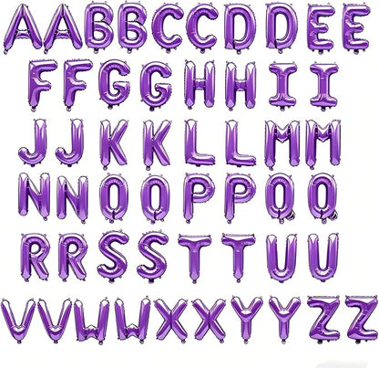 52 Pcs Purple Letter Balloons, Custom 2 Set A-Z Set - Image 2