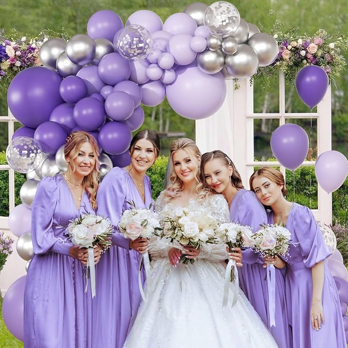 147pcs Purple Balloon Garland Arch Kit, Different Sizes - Image 5