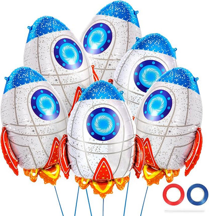 6 Pcs Rocket Balloons for Kids by YOTHORN