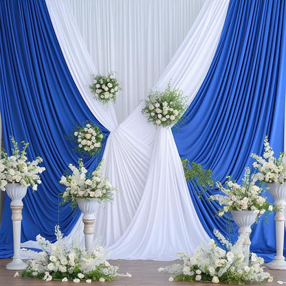 4 Panels Royal Blue Backdrop Curtains - Image 8