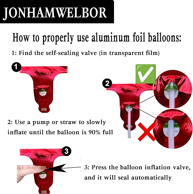 Jonhamwelbor 40 Inch Laser Red 30 Balloon Numbers Foil Mylar Giant Balloon - Image 3