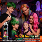 Temporary Hair Spray Color for Kids Women - One-Time Use Green Hair Spray, Vegan and Cruelty-Free Semi-Permanent Hair Color Dye, (Green,4.02Oz)