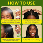 Loc Moisturizing Spray for Dull, Dry Locs - Daily Passion Fruit Hair and Scalp Moisturizer for Dreadlocks, Sisterlocks, Microlocks, Braids - Rose Water for Hair Loc Spray Moisturizing Refreshing(2PCS)