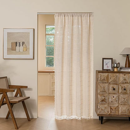 Sutuo Home Boho Door Window Curtains, Bohemian French Country Door Semi by SutuoHome