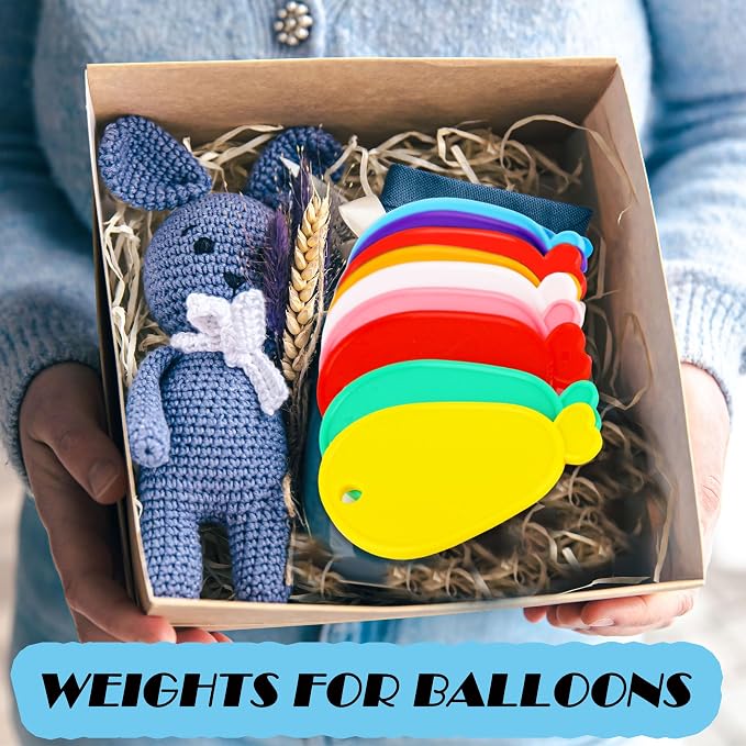 91 Pcs Plastic Balloon Weights Colorful Balloon Shaped Weights Heavy Balloon - Image 6