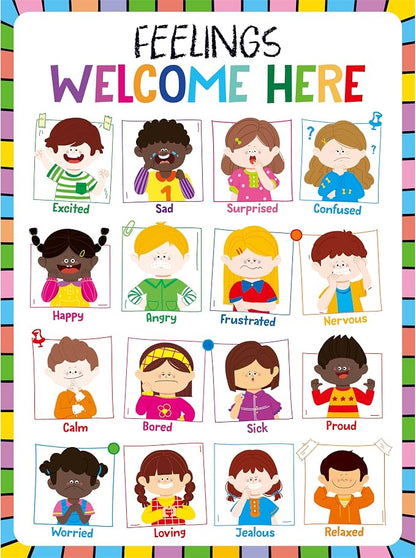 Feeling Chart for Kids, Emotion Poster by VANTASII