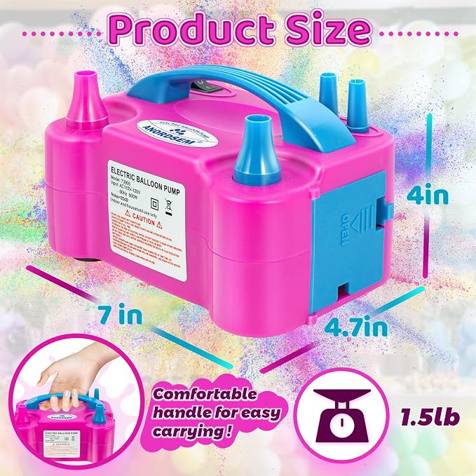 Anordsem Electric Balloon Air Pump: Polypropylene Plastic Case - Image 3