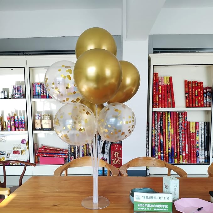 ZJDHPTY Gold Birthday Decorations, 4 Set Balloon Stand - Image 7