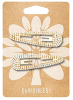 Hair Clip, 2Pcs 2.4Inch Rhinestone Hair Clips, Gold Hair Clips, Rhinestone Hair Accessories, Hair Barrettes for Women Girls Bridal, Wedding, Party, Prom