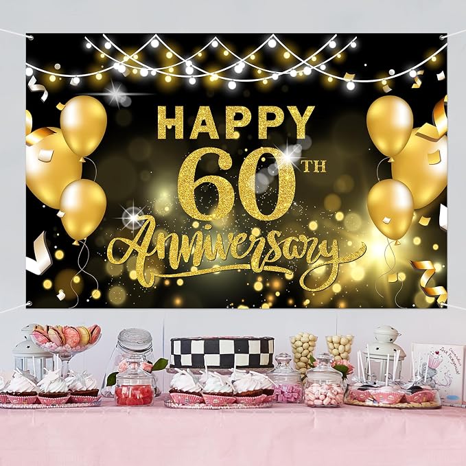 WeBenison Happy 30th Anniversary Backdrop 60th Wedding Anniversary Photography - Image 5