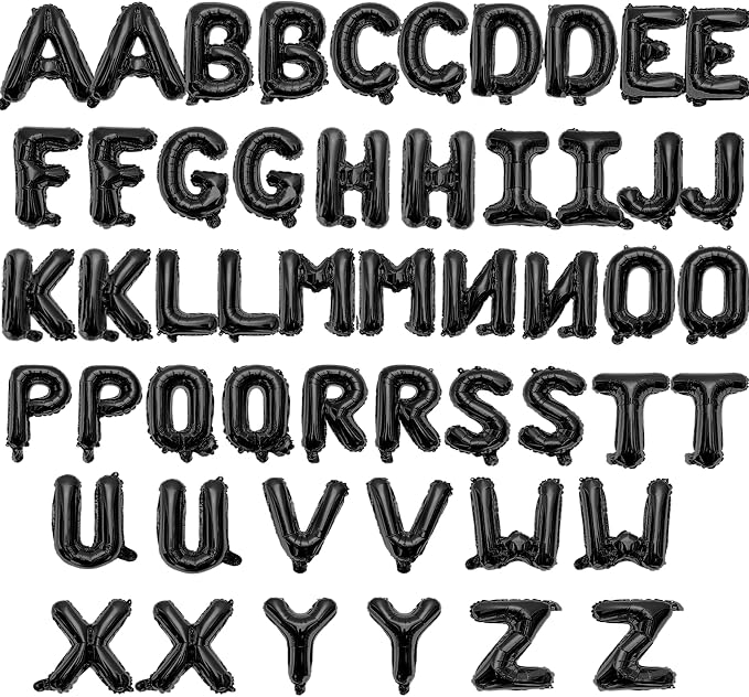 52 Pieces 16 Inches A-Z Letter Balloons – 2 Sets of Alphabet Mylar Balloon by Tedercle