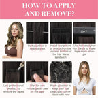 GOO GOO Tape in Hair Extensions Human Hair, 3/8/613 Walnut Brown to Ash Brown and Bleach Blonde, 16inch 50g 20pcs, Skin Weft Seamless Invisible, Silky Straight with Thick Ends, Remy Human Hair