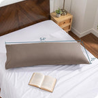 Bare Home Microfiber Body Pillow Cover with Envelope Closure Taupe
