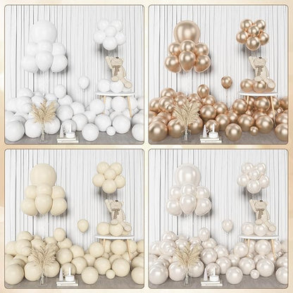 Amandir 153 Pcs White Sand Metallic Champagne Gold Balloon Arch Garland Kit | - Image 7