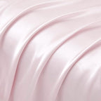 Blush Pink Satin Pillowcase Standard Set of 2 with Envelope Closure，Blush Pink Silk Pillowcase for Hair and Skin (20x26)