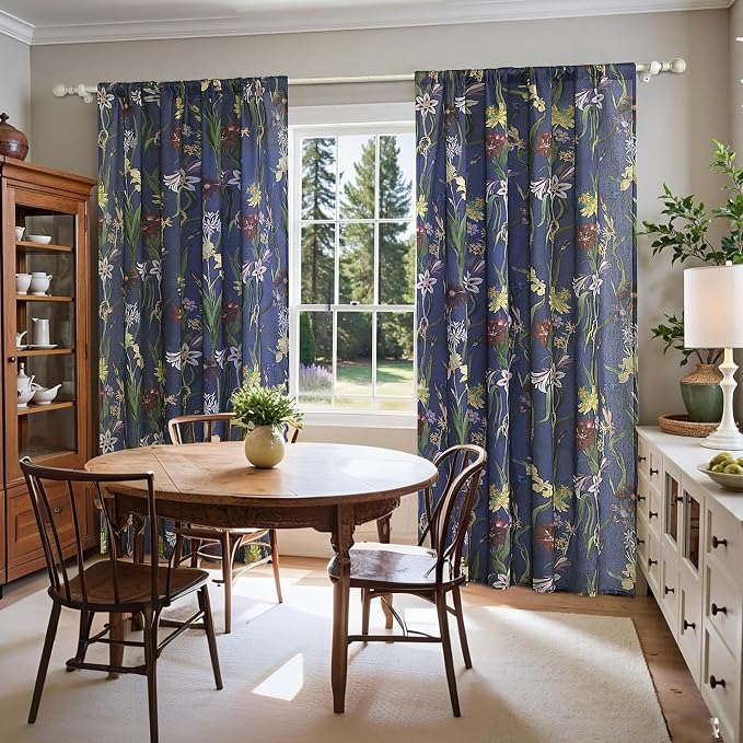 Schweek Floral Curtains 63 Inches Length 2 Panels - Image 7