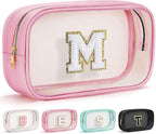 YOOLIFE Christmas Gifts for Grandkids Teacher Gift Travel Toiletry Bag Clear Makeup Bag Travel Essentials Christmas Gifts for Girls Teen Girlfriend Kids Birthday Gift Stocking Stuffers Pink M