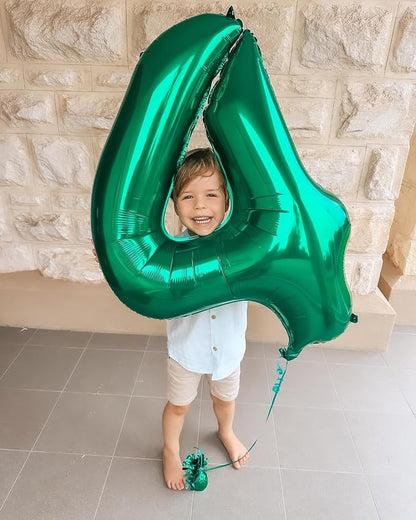 Green Number 4 Balloon 40 Inch - Image 2