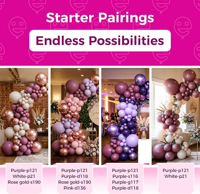 Bezente Dark Purple Latex Party Boho Neutral Balloons 100 Pack 12 inch | Dark - Image 4