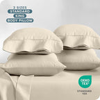 Bare Home Microfiber Bulk Pillow Cases - Standard/Queen Size Set of 4 - Cooling Pillowcases - Double Brushed - Sand Pillowcases 4 Pack - Easy Care (Standard - 4 Pack, Sand)