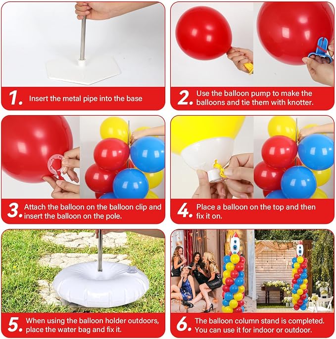 2 Sets Toy Inspired Story Balloons Column Stand Kit - Image 4
