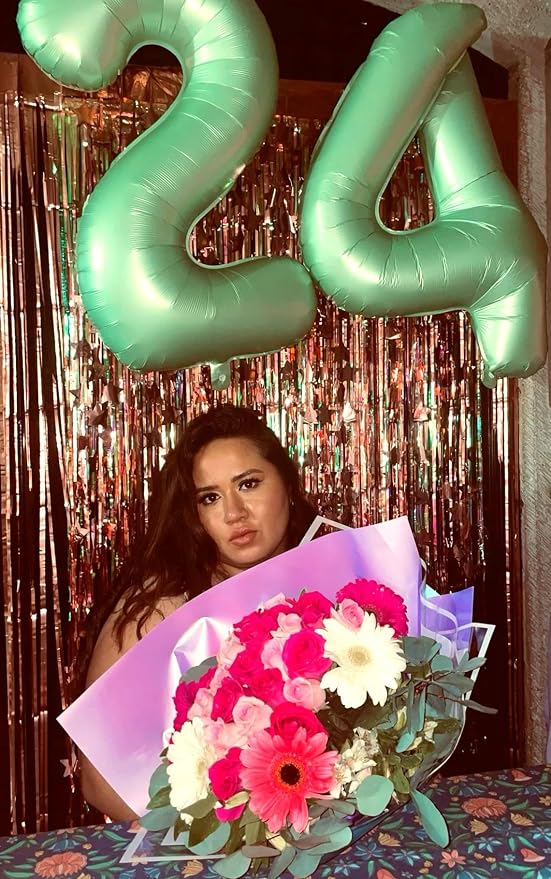 Sage Green Number 4 Balloon 40 inch, 4th Birthday Party Balloons Decorations | - Image 5
