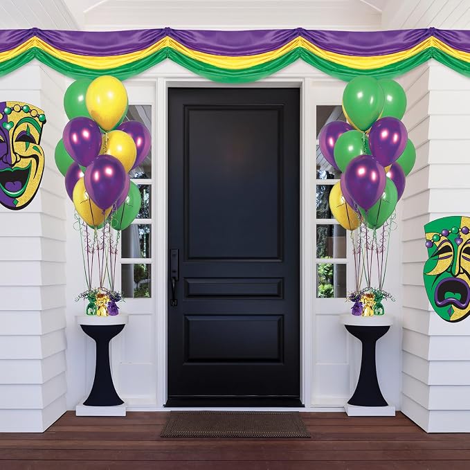 Beistle Mardi Gras Assortment Balloon Weights – 6 Green, 6 Gold, and 6 Purple - Image 6