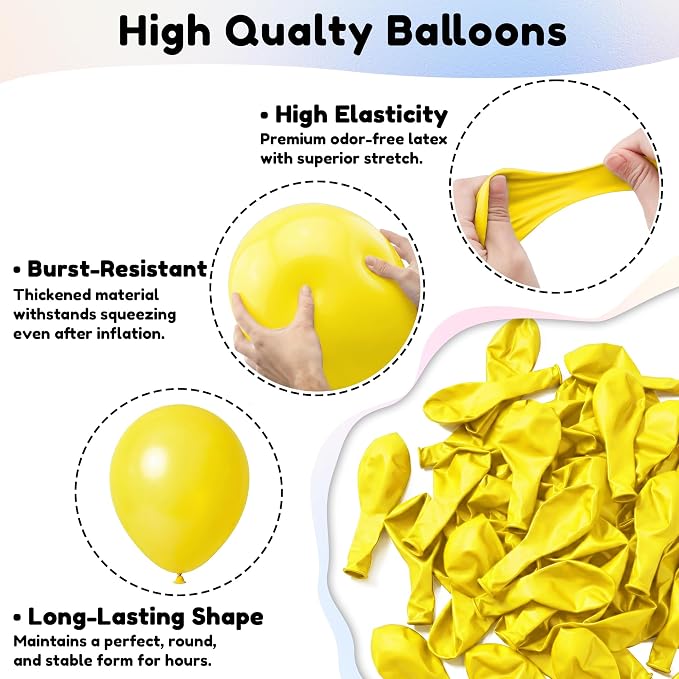 Yellow Balloons, Baby Shower, Anniversary, Graduation, Wedding Decorations - Image 5