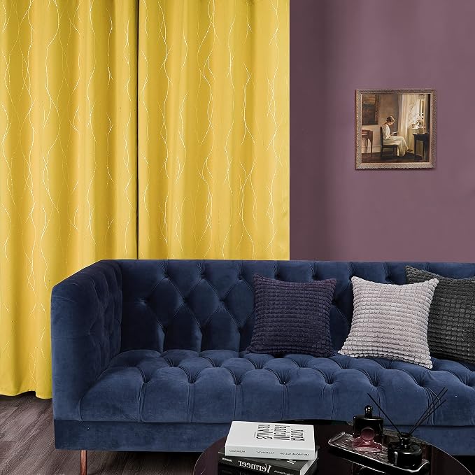 Deconovo Living Room Curtains 84 Inches Long, Thermal Insulated, Room Darkening - Image 4