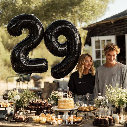 AULE 40 Inch Black Number Balloon 2 Foil 0-9 Birthday Big Numbers | Birthday - Image 3