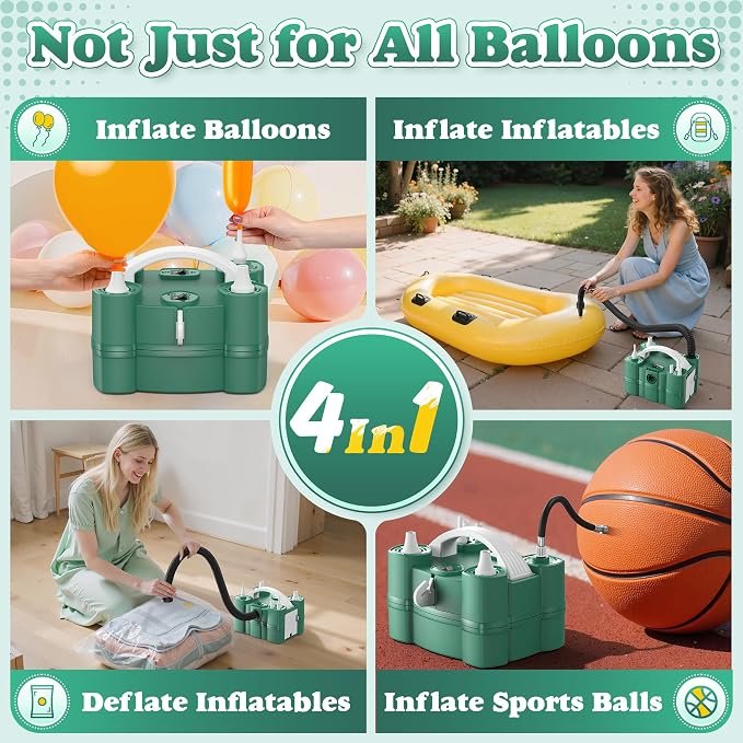 LooLaa Balloon Pump 4-in-1 Electric Balloon Inflator - Image 3