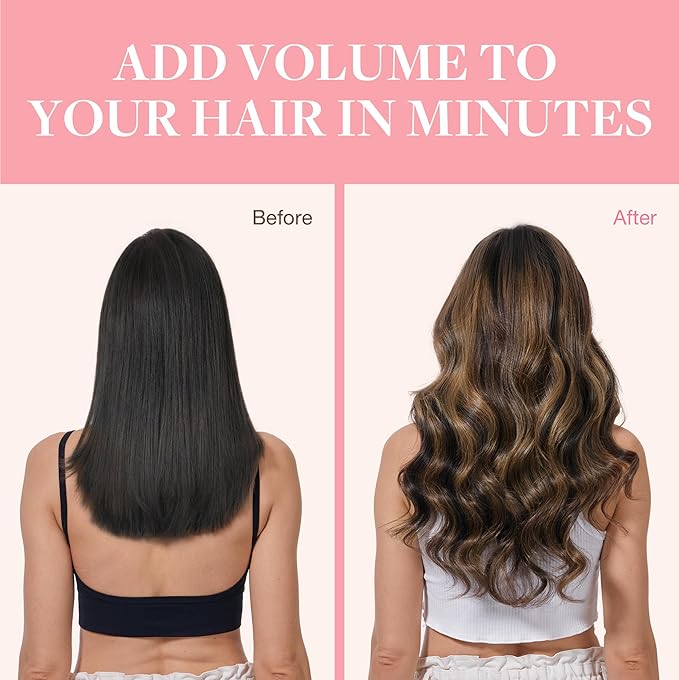 GOO GOO Clip in Hair Extensions Real Human Hair, Remy Human Hair Extensions Clip ins for Women, Natural Human Hair, 18inch 120g 7Pcs, 1B/6/1B Balayage Natural Black to Chestnut Brown