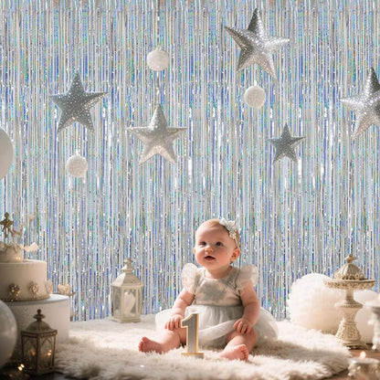 Silver Foil Fringe Curtains Photo Backdrop - Image 5
