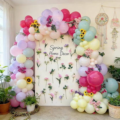 154Pcs Spring Wildflower Balloons Arch Garland Kit | Pastel Color Balloons - Image 4