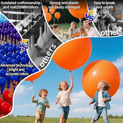 Orange Balloons 9pcs, 36 Inch Large Orange Balloons - Image 4