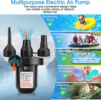 Electric Air Pump for Inflatable, Portable Air Mattress Pump, Quick Fill - Image 5
