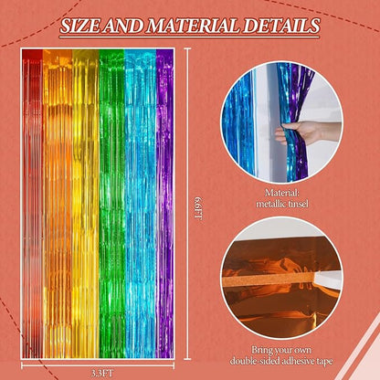 DECOCKRAT 2 Pack Foil Fringe Backdrop - Image 2
