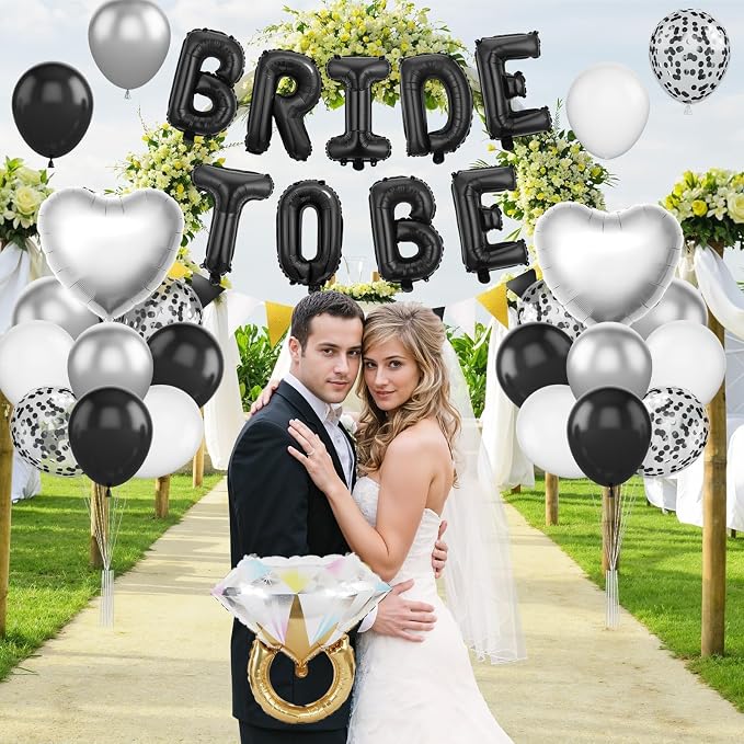 Black and Silver Bachelorette Party Decorations - Image 8