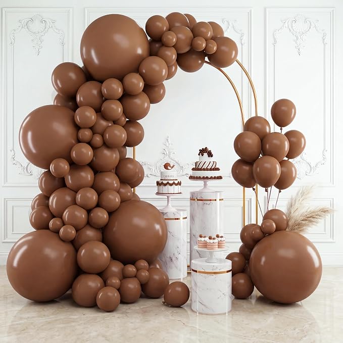 RUBFAC Brown Balloons Different Sizes Light Brown Party Balloon 154pcs | by RUBFAC