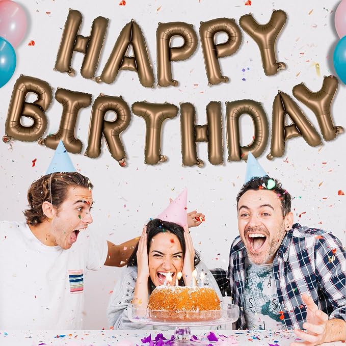 Happy Birthday Balloons Banner, Foil Balloon Personalized Name Letters Balloons - Image 6