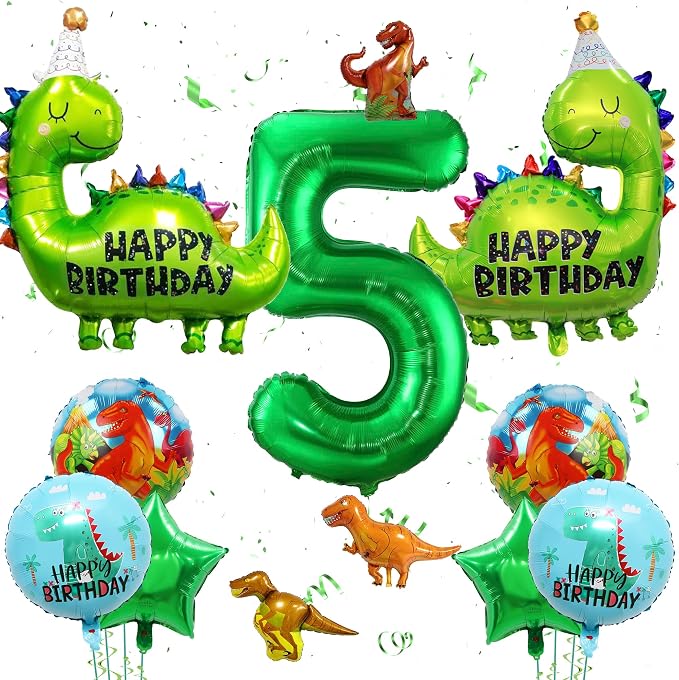 Dinosaur Party Decorations Balloons Green by FacnyGather