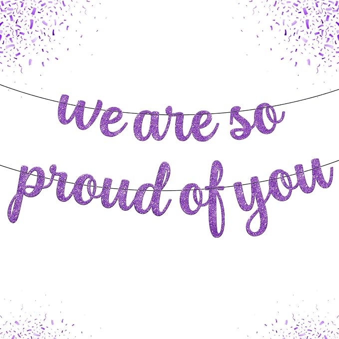 KatchOn Purple Graduation Decorations 2026 10 Feet | We are So Proud of You by KatchOn
