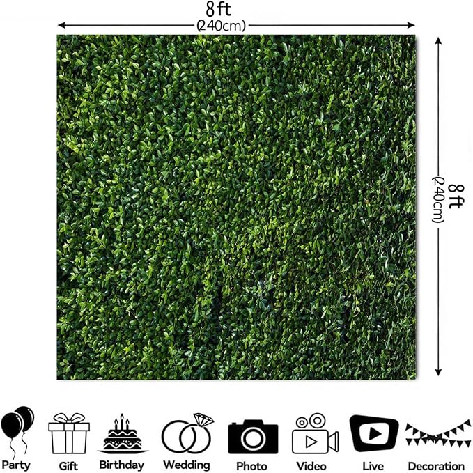 Nature Spring 3D Green Leaves Theme Photo Background Wedding Birthday Party - Image 2