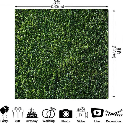 Nature Spring 3D Green Leaves Theme Photo Background Wedding Birthday Party - Image 2